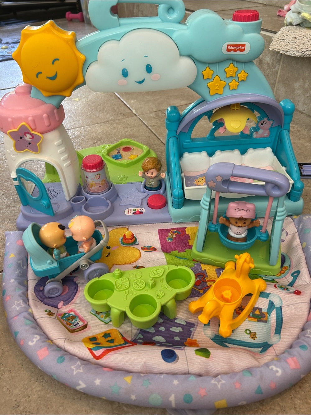 Fisher-Price Pastel Activity Playset - Mint, Pink & Yellow